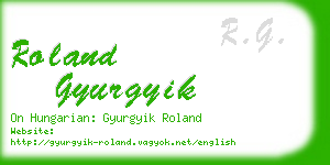 roland gyurgyik business card